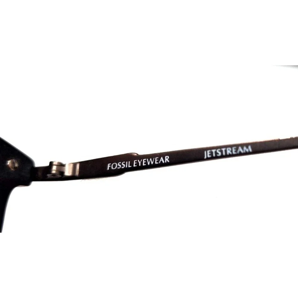 FOSSIL Jetstream CS1002BLK Women SUNGLASSES UV 54-19-145 Double Brow Cat Eye